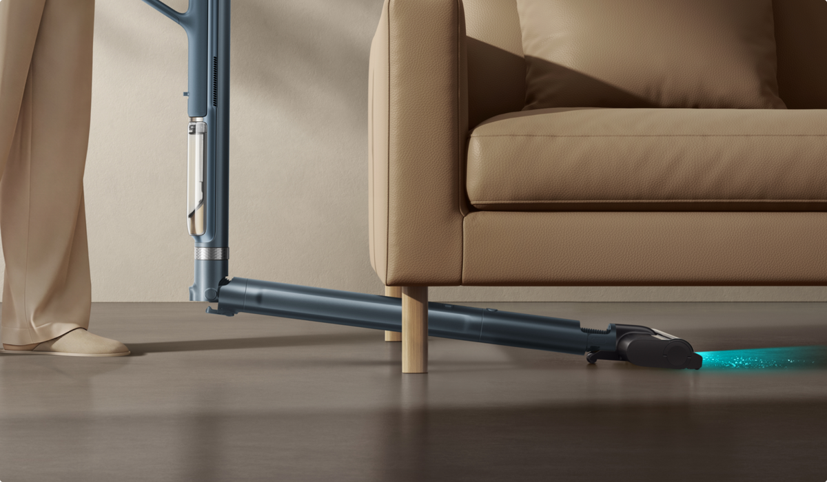 Tubo de extensão dobrável a 90°  
para limpar áreas de difícil acesso