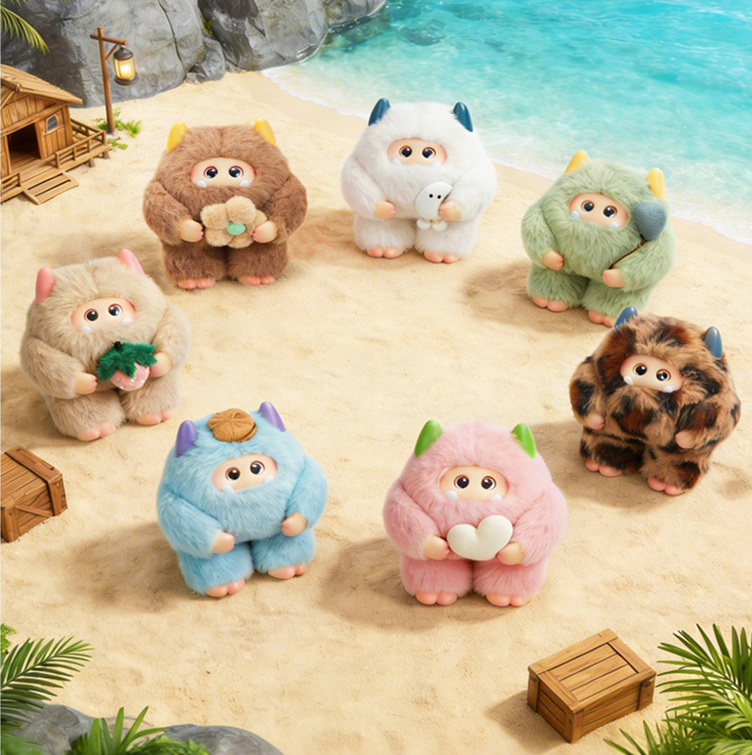 Monstro das Risadas da série Sonhos de Marshmallow - Caixa surpresa com peluche de vinil