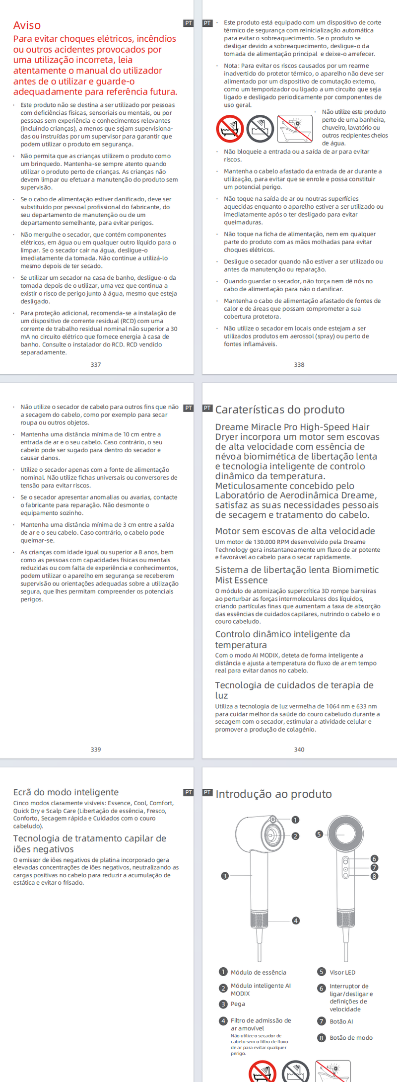 Avisos e informações de segurança