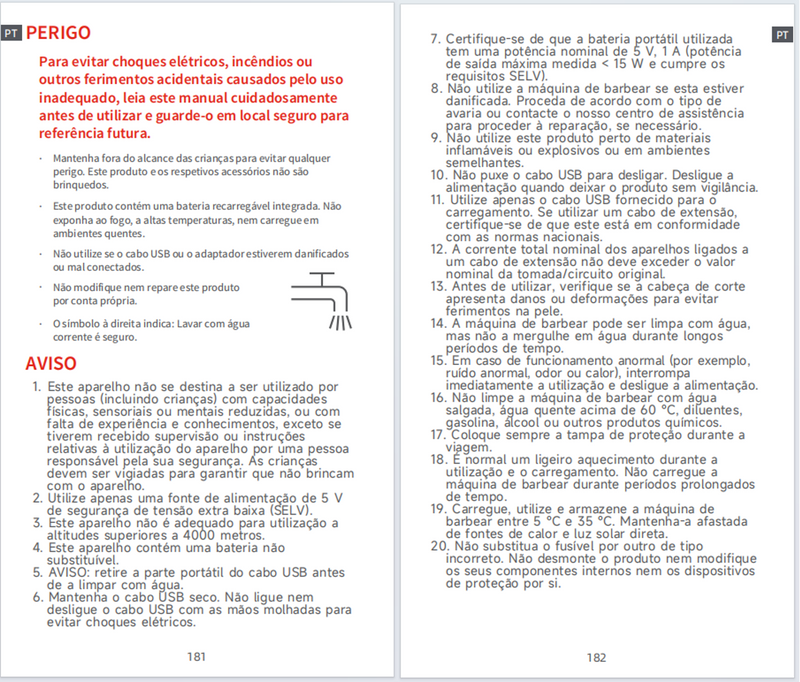 Avisos e informações de segurança