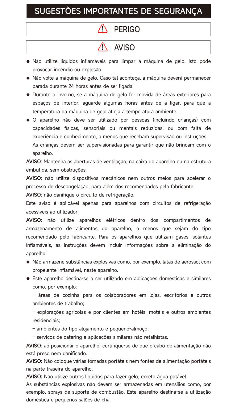Avisos e informações de segurança