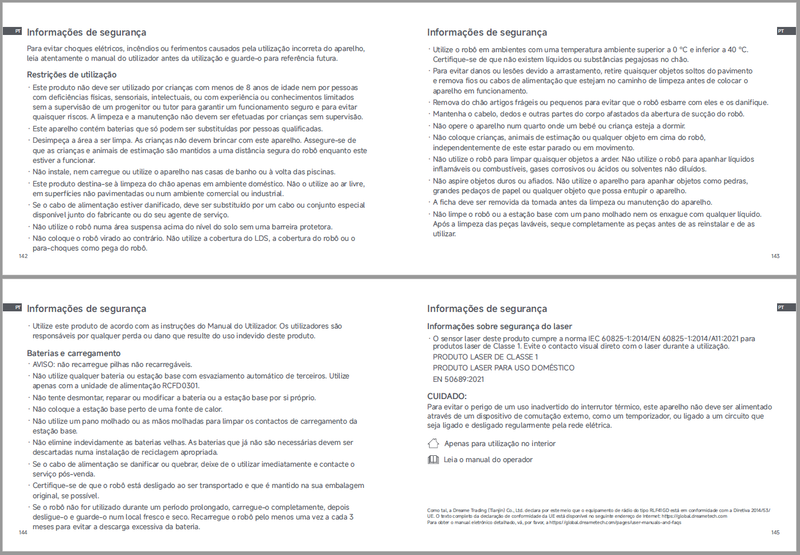 Avisos e informações de segurança