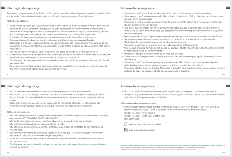 Avisos e informações de segurança