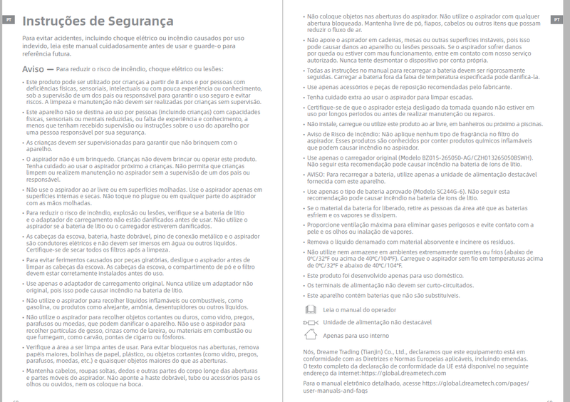 Avisos e informações de segurança