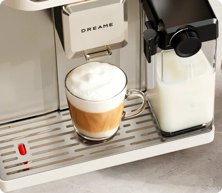 Espuma de leite <br class="coffeemas_c-pc-hide">densa e sedosa <br class="coffeemas_c-small-hide"><br class="coffeemas_c-pc-hide">com um só toque