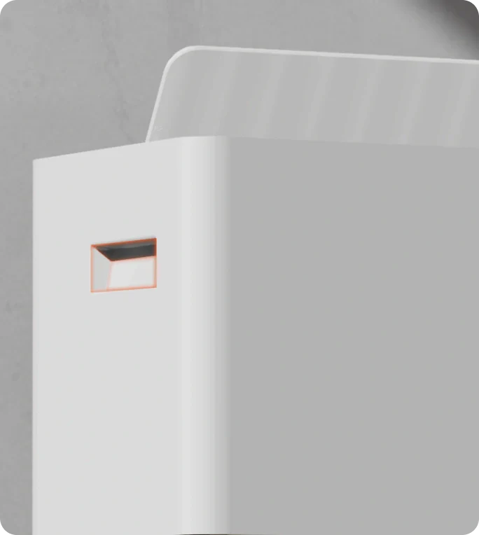 Design limpo com pega oculta, prático de utilizar