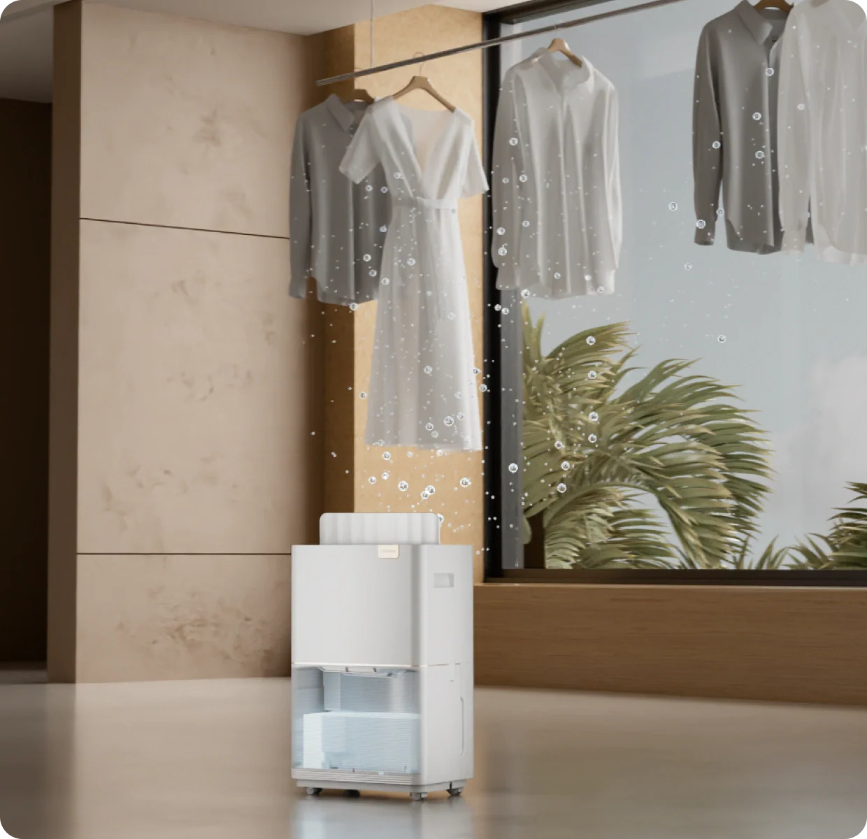Fluxo de ar poderoso para uma secagem rápida da roupa