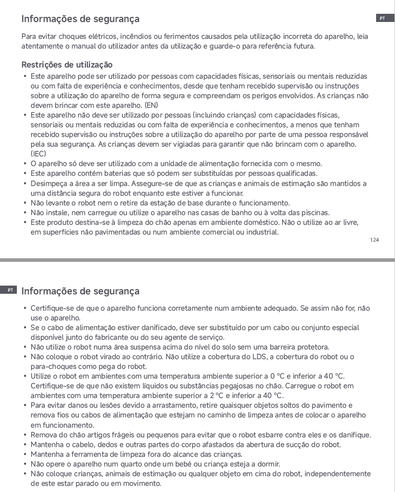 Avisos e informações de segurança