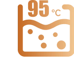 Lavagem quente a 95 ℃*