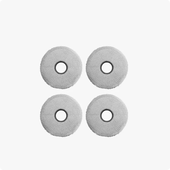 4 almofadas absorventes para mopa (2 pré-instaladas)